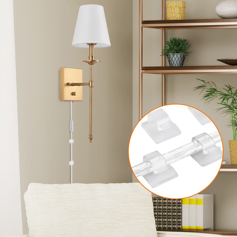Dimmable Wall Sconces Set of Two, Plug in Wall Sconces