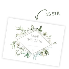 15 Postcards Save the Date I DIN A6 I Set Wedding Invitation Cards Countdown I dv723
