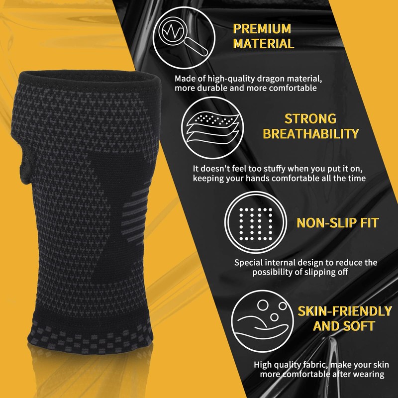 RosewineC 2pcs Copper Compression Hand and Wrist Sleeves Brace, Wrist
