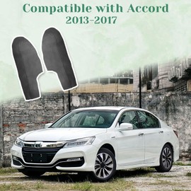 VKGUG 2PCS Front Door Panel Armrest Cover Replacement Compatible with Honda Accord 2013-2017 Left and Right Leather Arm Rest Replaced Skin Upholstery Black (Only Leather Part)