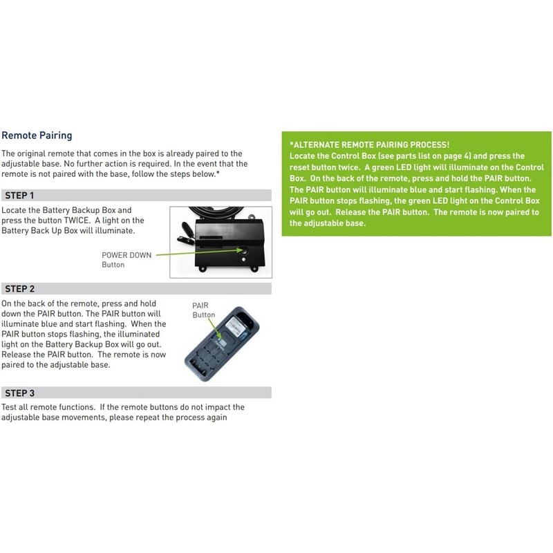 PZL New Adjustable Bed Replacement Remote Control for Sealy Ease