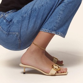 Hey Harper Ankle Bracelets For Women - Cuban Link Anklet For Foot Chain - Trendy Beach Accessory - Waterproof & Sweatproof No Tarnish Jewerly for Women