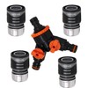 4 x hose coupling, grey, 1 x Y distributor with