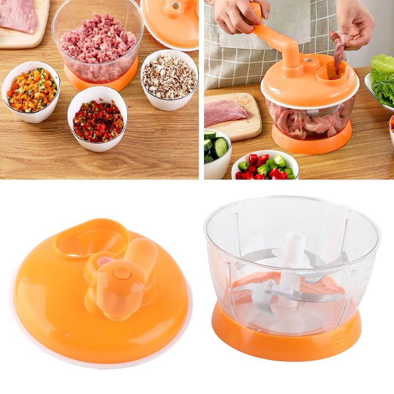 Manual Vegetable Grinder Stainless Steel Food Grade Compact Portable for