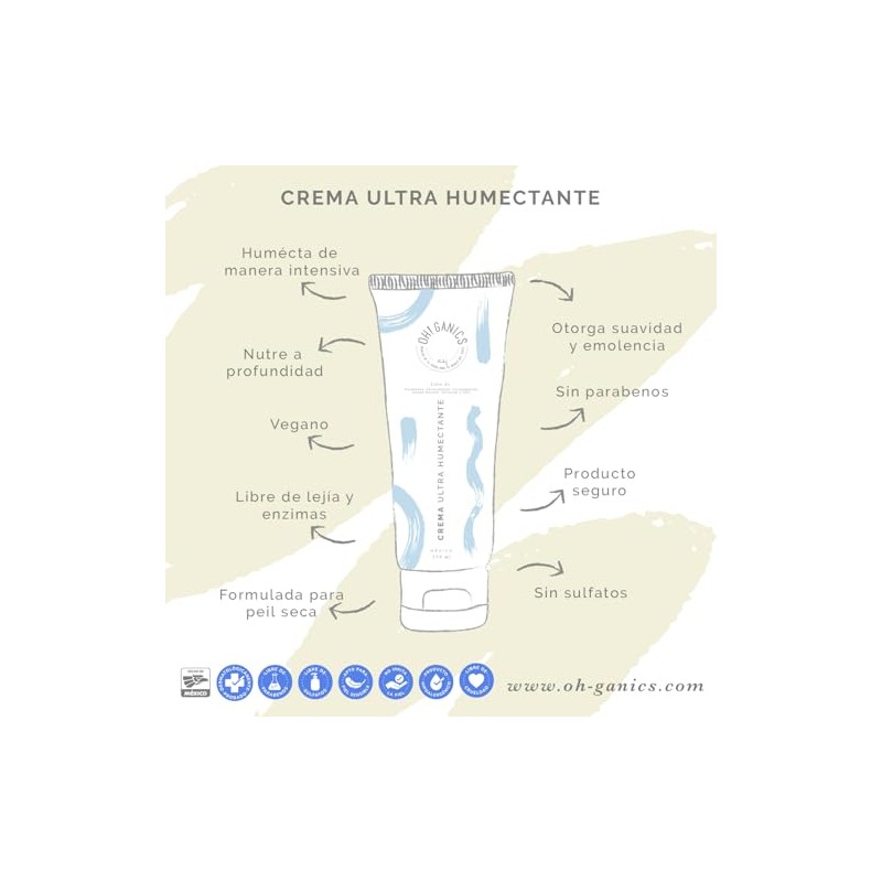 Ganics Crema Ultra Humectante Bebé Cara Cuerpo 250