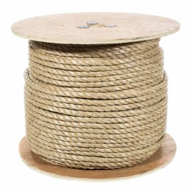 Rope & Cord | Pro-Manila Rope (UnManila) – 3 Strand Twisted Tan Cord – Diameter: 1/2" | 100 Feet