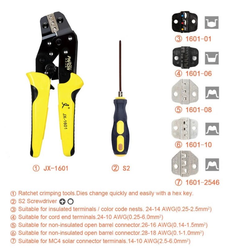 Unbranded 5 In 1 Ratchet Wire Plier Terminals Crimping Tool