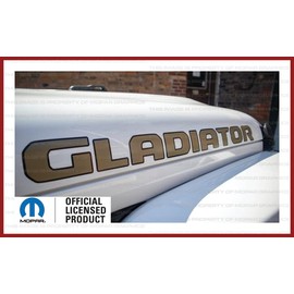 Decal Mods Gladiator Hood Graphic Vinyl Decal fits Jeep Wrangler/Gladiator JL/JT (2019-2024) 392 Bronze w/Black Outline F392BO (Set of 2) | FJ5H4