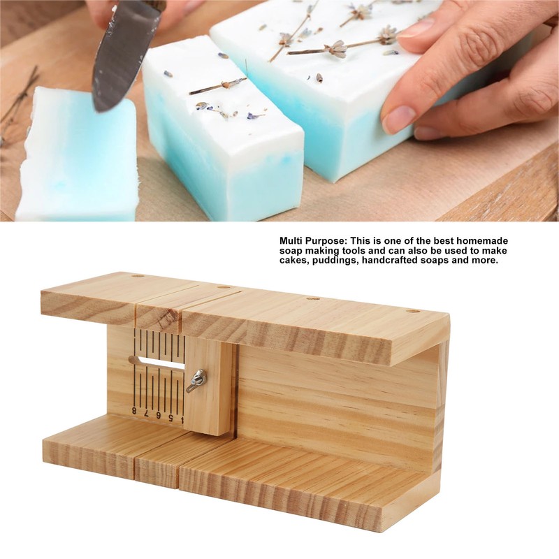 Soap Cutter Superb Polishing Rubber Wood Multipurpose Soap Cutter Slicer