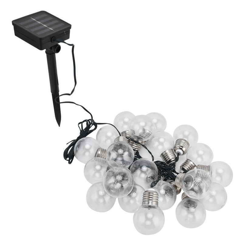 20LEDs G50 Solar Bulb Light String Outdoor Waterproof for Garden