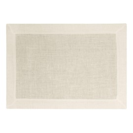Cuore di lino - American Pure Linen Placemat, 100% Made in Italy, Cream White Frame, 35 x 50 cm