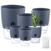Planterhoma Self Watering Pots for Indoor Plants, 6 Pack, 3.2/4/6