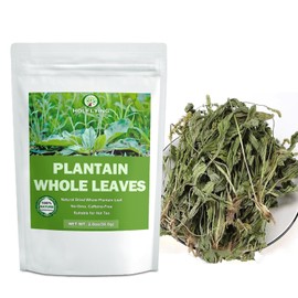Dried Whole Plantain Leaf Herbs - 2.0 oz(56.0g), All-Natural Plantain Leaf Tea, Sun Dried & Raw, No Additives, No GMO