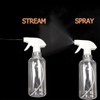 Hyshina Heavy Duty Clear Plastic Spray Bottles 500ml/17oz 2 Pack,