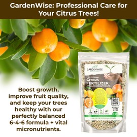 GARDENWISE Professional Citrus Fertilizer + Vital Micronutrients; Perfect Balanced NPK for All Citrus; for Indoor and Outdoor Plants; Orange, Lime, Avocado and Lemon Tree Fertilizer (20 QUARTS)