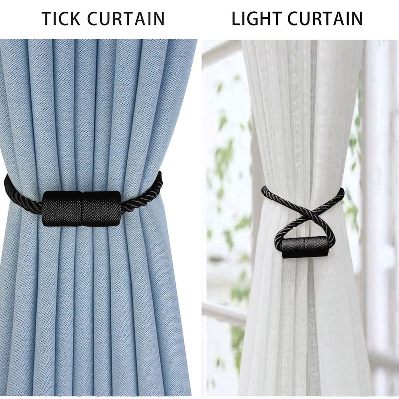 XDerlin 2 Pack Strong Magnetic Curtain Tiebacks Outdoor Decorative Tie
