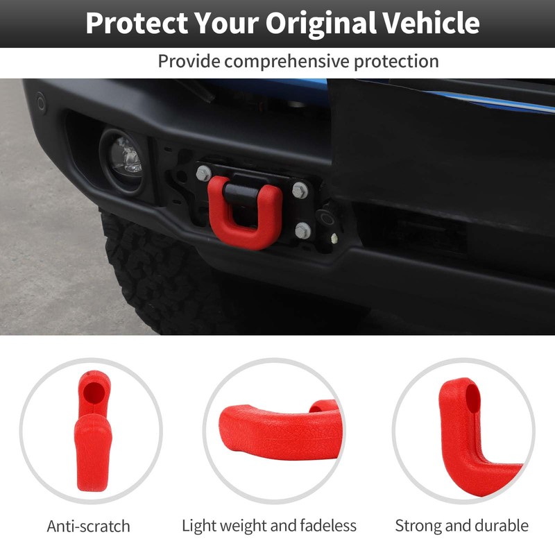 CheroCar 2PCS Front Bumper Tow Hook Cover，Tow Trailer Hitch Protector