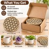 Flower of Life Wooden Coasters for Crystal Displays & Home