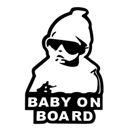 Baby on Board Sticker for Car, Funny Baby Safety Car Signs, Adhesive/Removable/Reflective/Waterproof, Cute Safety Caution Decal, No Need for Magnet or Suction Cup (1PC)