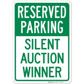 Silent Auction Winner Sign, 10x14 Inches, Rust Free .040 Aluminum, Fade Resistant, Made in USA by Sigo Signs