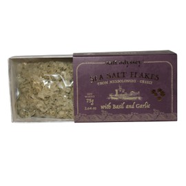 Salt Odyssey Scaglie di Sale Marino con Basilico e Aglio, 75 g (confezione da 3)