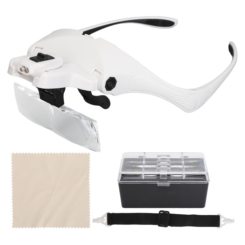 Eyeglasses Magnifier for Reading Embroidery Maintenance Carving LED Lens Magnifying