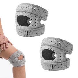 MeYuxg Knee Support for Men and Women, Adjustable Knee Support, Breathable Knee Brace, Meniscus, for Knee Support Running, Sports, Running, Weightlifting, Basketball (2, L)