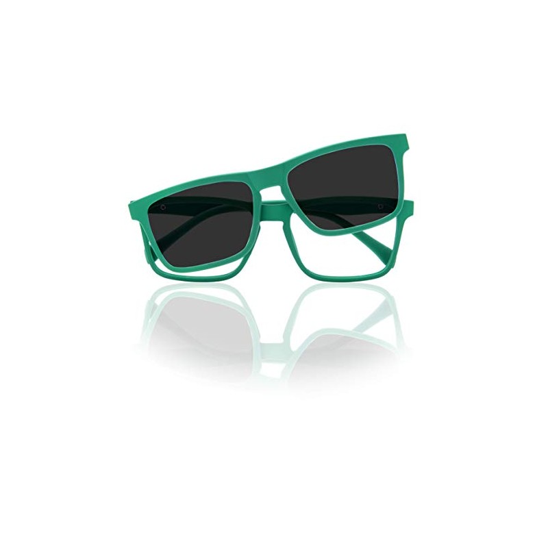 Foreyever Unisex Children's Clip On Sunglasses, Verde, 42, green