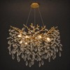 XYDikssn Modern Gold Crystal Tree Chandelier - 24 Inch 10-Light