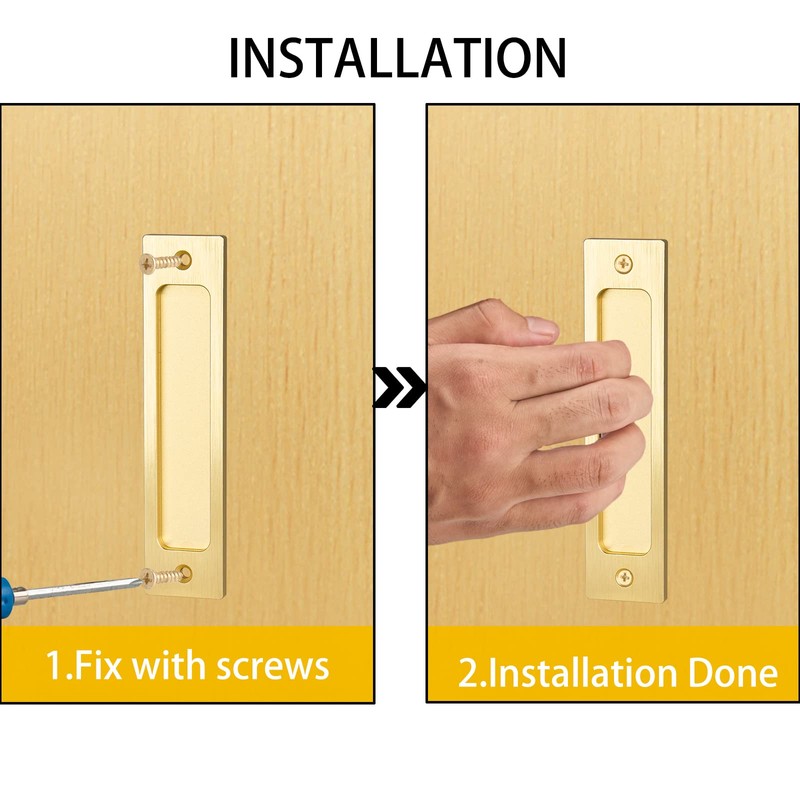 OFOEKV Sliding Barn Door Closet Handles Pulls - 2pcs Finger