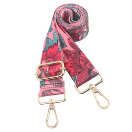 chushui Replacement Purse Strap,Wide Adjustable Crossbody Straps for Handbags, Painted Pink Flowers, Large