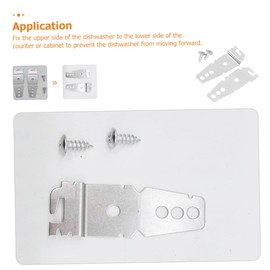 TEHAUX 5sets Dishwasher Mounting Plate Dishwasher Bracket Dishwasher Clips Kit for Secure Installation and Stabilization 2pcs*5