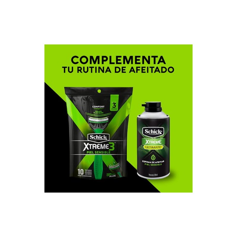 Schick, Rastrillo para Hombre Xtreme 3 10 unidades