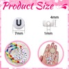 TOAOB 100pcs Vowel Letter Beads 4x7mm White Acrylic Alphabet Beads