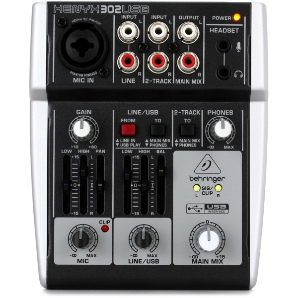 Behringer Xenyx 302USB Mixer with USB