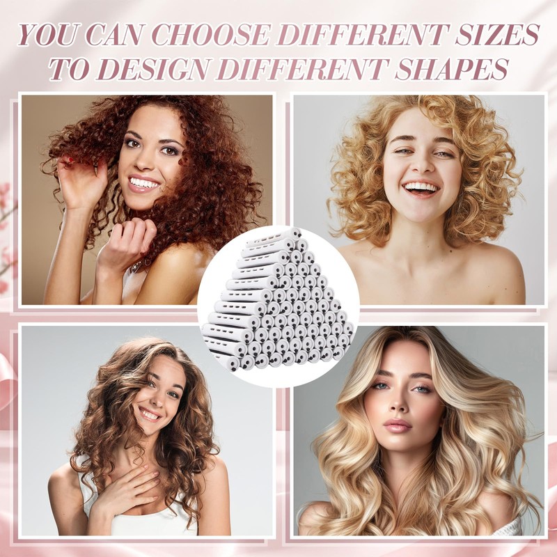 200 Piece Hair Perm Rods Set with Pintail Comb and