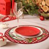 Arquiel Christmas Gingerbread Round Double-Layer Placemats, 14″, Set of 4