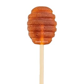 Sparko Sweets Ginger Honey Dipper Lollipops, Made in USA, No Artificial Ingredients, No Corn Syrup, 40 Pieces, 1.5-inch Diameter, 1.5 lbs, Gold – Ideal for Tea Stirrers, Sore Throat Remedy, and Gifts