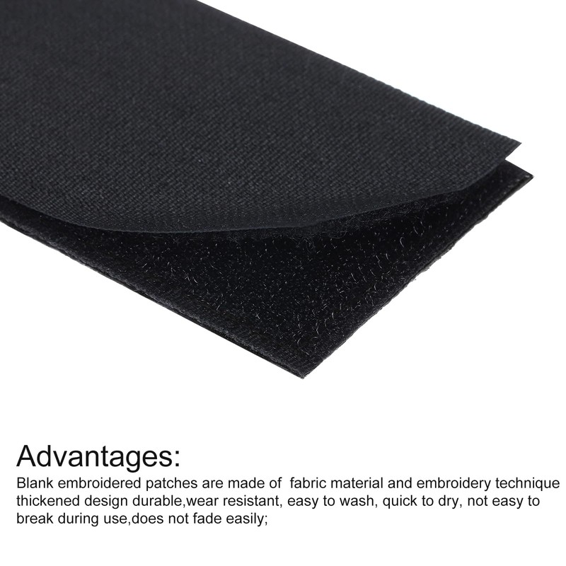 sourcing map Solid Black Flag Patch Flags Embroidered Patches Blank