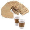 BATGXGO Cup Sleeves Insulated Kraft Paper Drink Sleeves Paper Coffee
