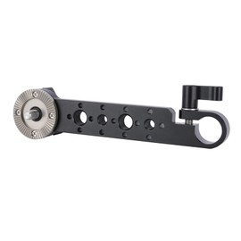 NICEYRIG EVF Extension Bracket,Rosette Extension Arm with Rod clamp,Ar-ri Rosette Mount(M6) with 15mm Single Rod Clamp Quick Release Monitor Mount for EVF/Monitor/Camera Accessories