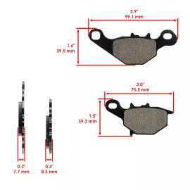 Caltric Front Brake Pads for Suzuki DRZ125 DRZ125L DR-Z125L 2003-2019 / 59301-20870