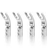 KUYIOHIFI HiFi 4pc Rhodium Plated Pure Copper Speaker Spade Connectors,