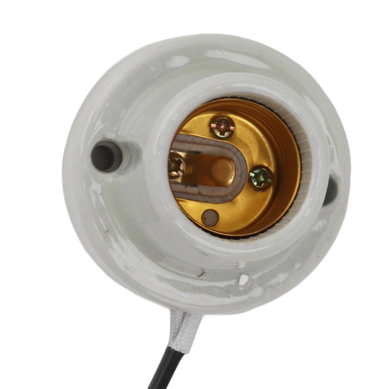 Reptile Ceramic Heat Lamp Holder, E27 Socket for Lizard Tortoise,