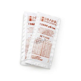 HI70030 °C – 12880 µs/Cm Conductivity Solution, 25 Bag of 20 ml with Certificate of Analysis