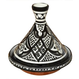 Moroccan Handmade Serving Tagine Exquisite Ceramic With Vivid colors Original 8 inches Across