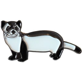 GBJUK Ferret Polecat Metal Enamel Pin Badge, Metal