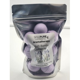 Essential Oil Bath Bombs - USA Made with Coconut Milk & Shea Butter - for a Luxurious at Home Spa Bath (12 Count) Pack of 1 (Lavender)