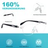 SKYWAY 2 Pack 160% Lupenbrille mit LED Licht Lupe Brillen