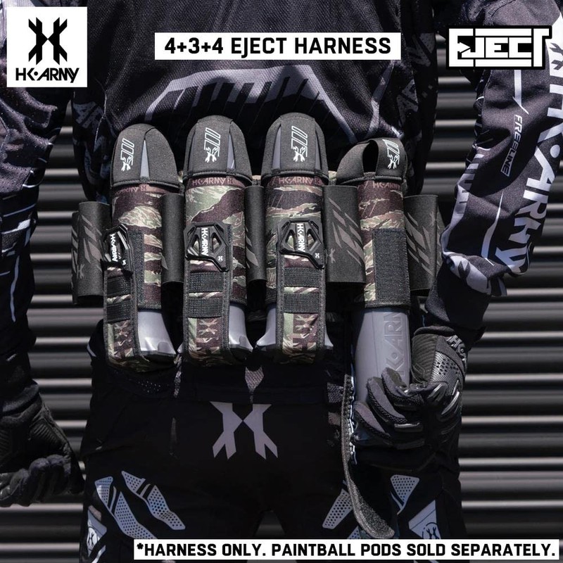 HK Army 4+3 Eject Paintball Harness Pod Pack - Tigerstripe
